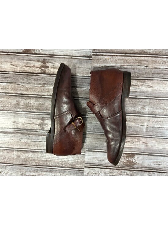 Salvatore Ferragamo  Single Monk Strap Ankle Boots sz 11 D color brown RARE VGT main image 4